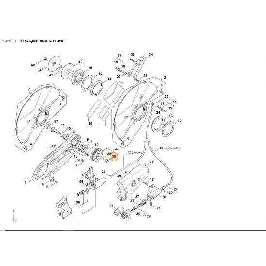 STIHL  Nakrętka sześciokątna M10x1 z gwintem lewoskrętnym 9211 260 1350